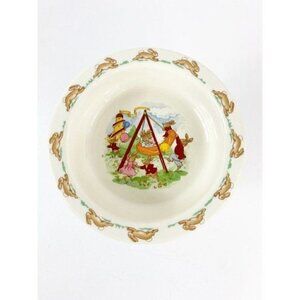 Bunnykins Fun Park Celebration Lipped Bowl 1936 Royal Doulton bone china